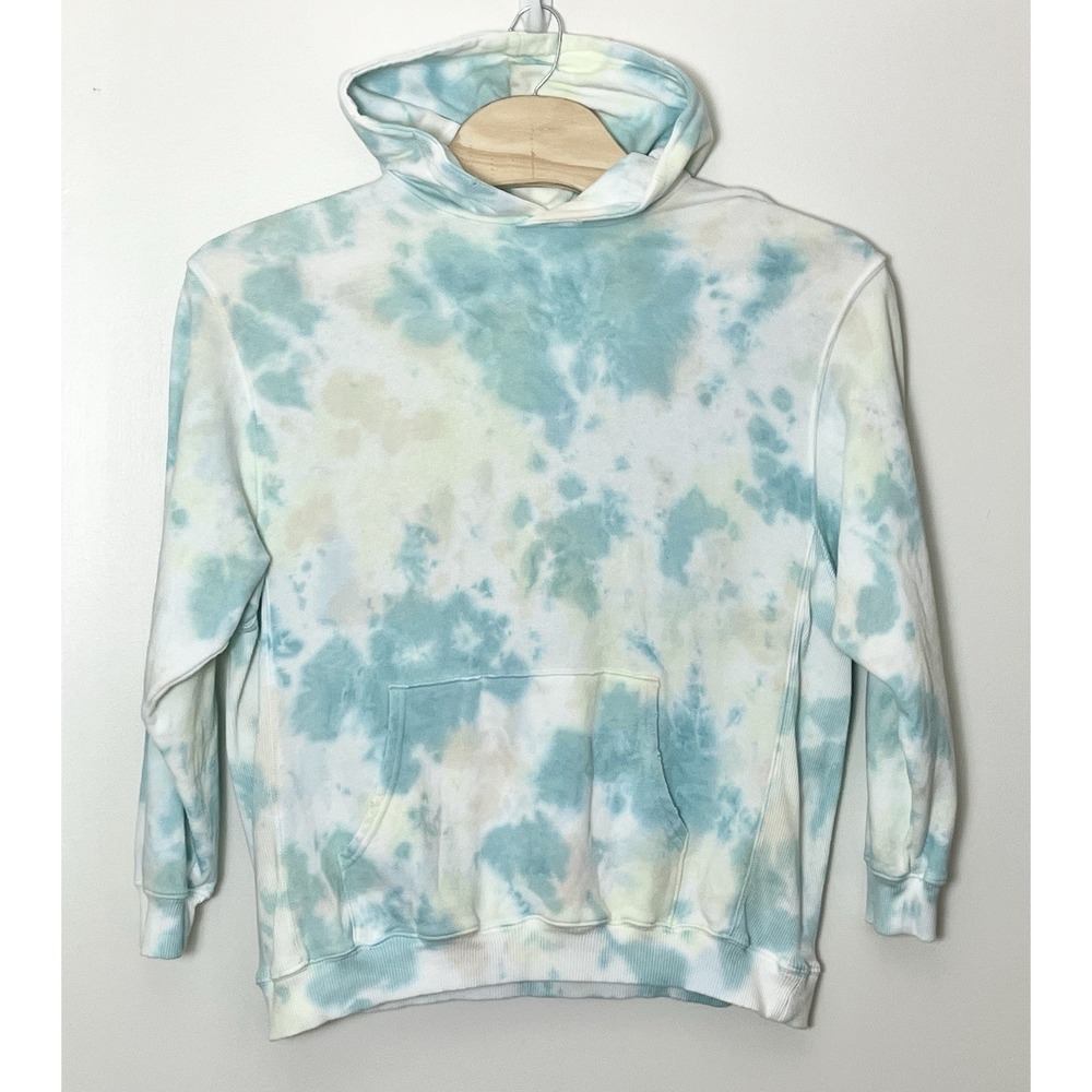 Aerie Tie Dye Hoodie Womens Large Turquoise Tie Dye Oversized Mallsoft Cozycore‎